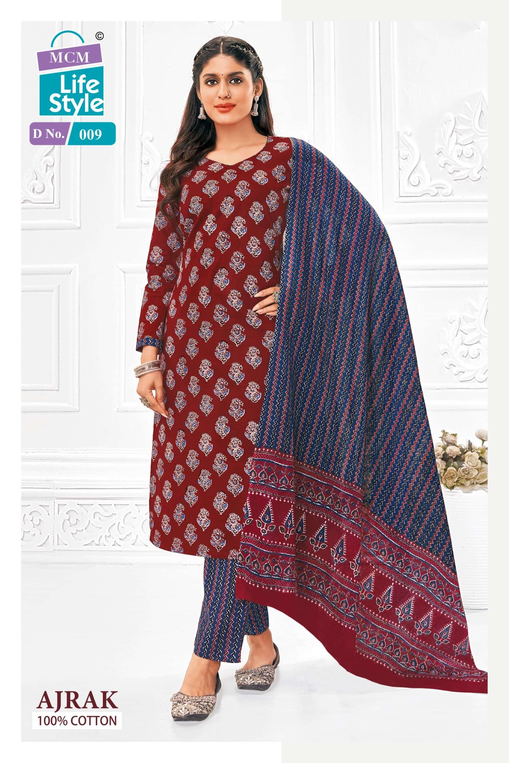 MCM LIFESTYLE AJRAK  VOL 1 COTTON PRINT SALWAR SUIT