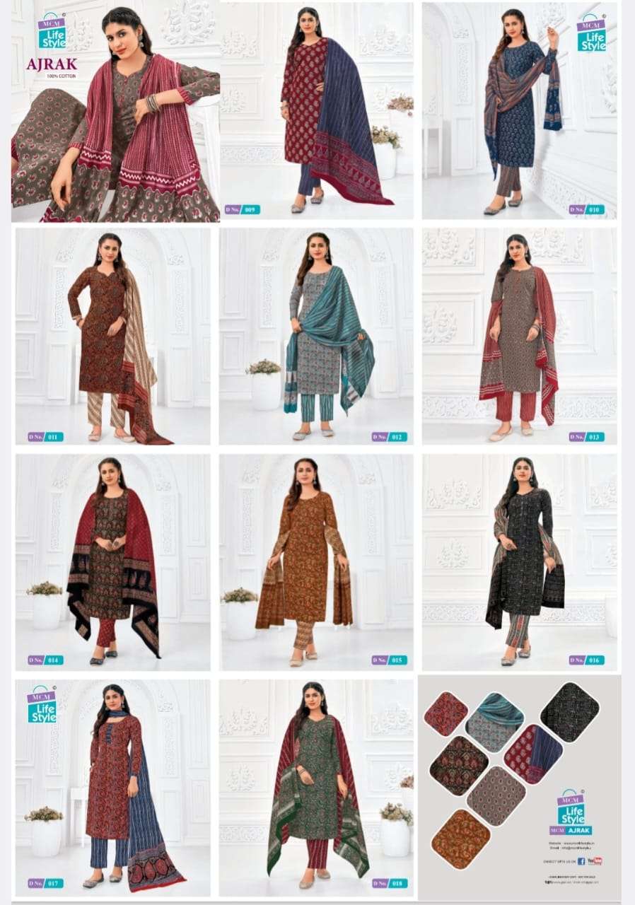 MCM LIFESTYLE AJRAK  VOL 1 COTTON PRINT SALWAR SUIT