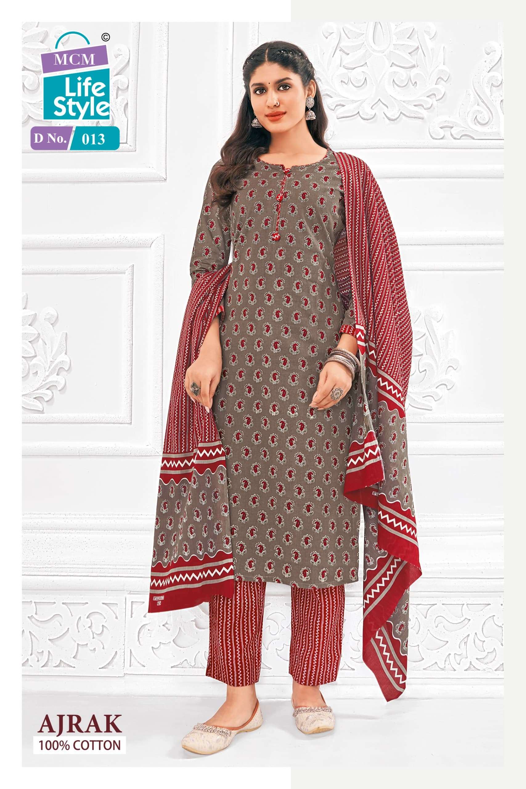 MCM LIFESTYLE AJRAK  VOL 1 COTTON PRINT SALWAR SUIT