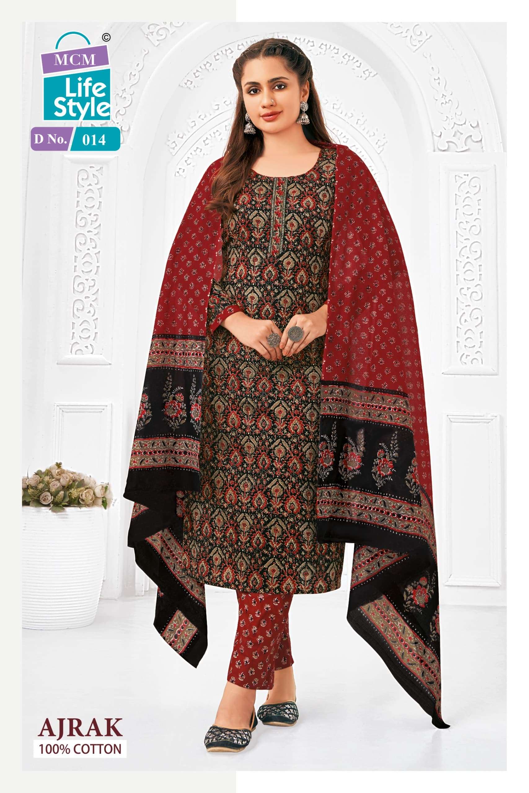 MCM LIFESTYLE AJRAK  VOL 1 COTTON PRINT SALWAR SUIT