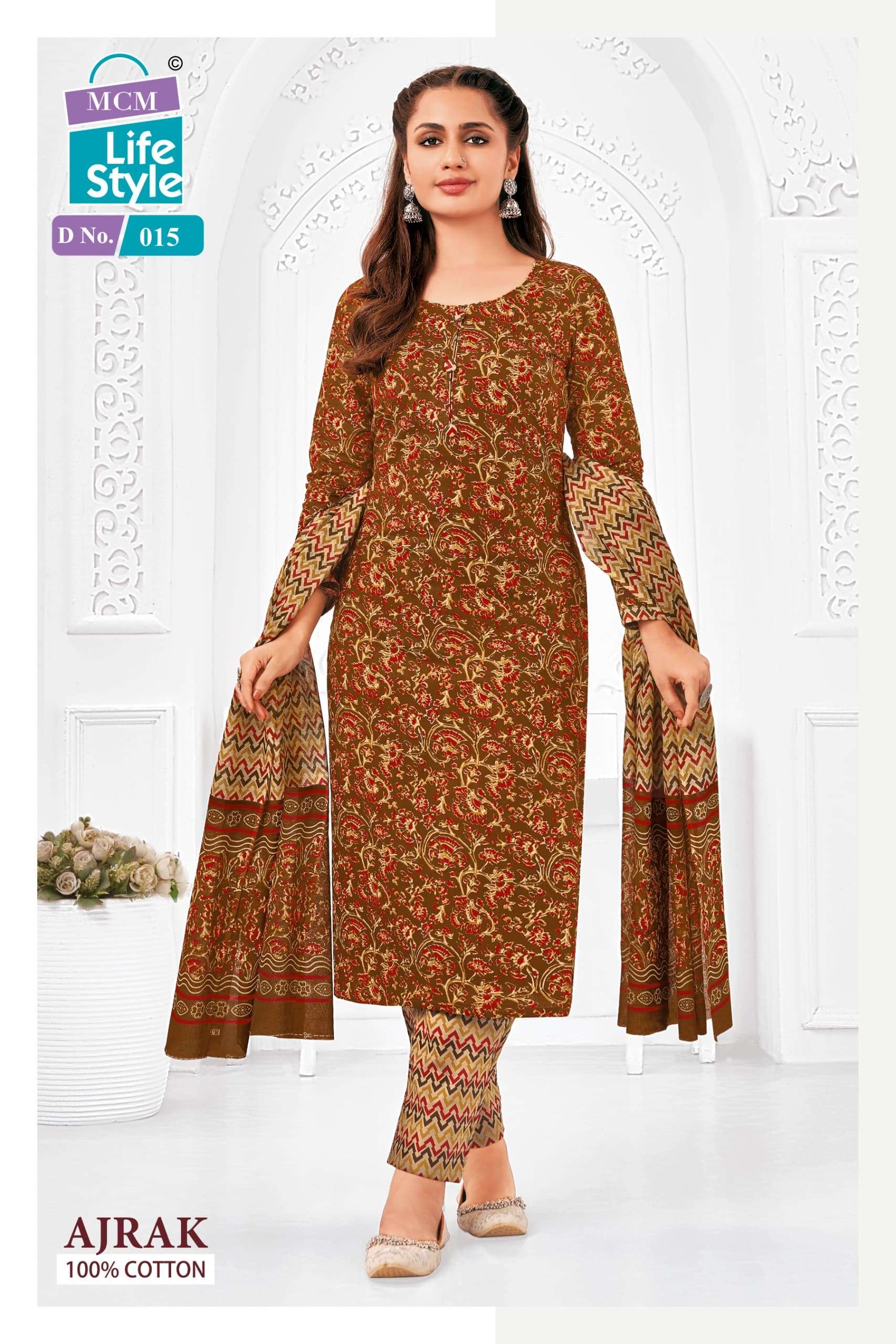 MCM LIFESTYLE AJRAK  VOL 1 COTTON PRINT SALWAR SUIT