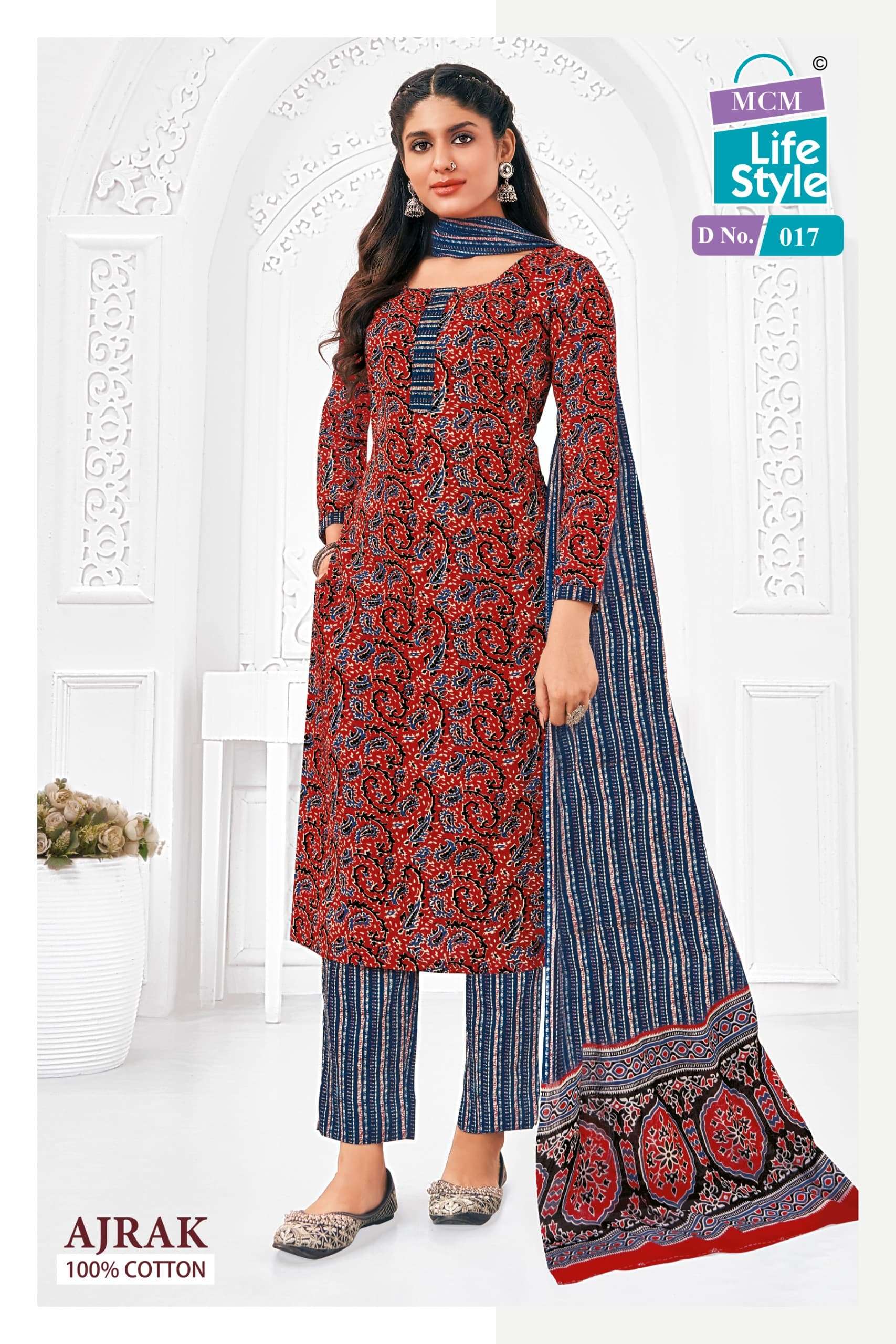 MCM LIFESTYLE AJRAK  VOL 1 COTTON PRINT SALWAR SUIT
