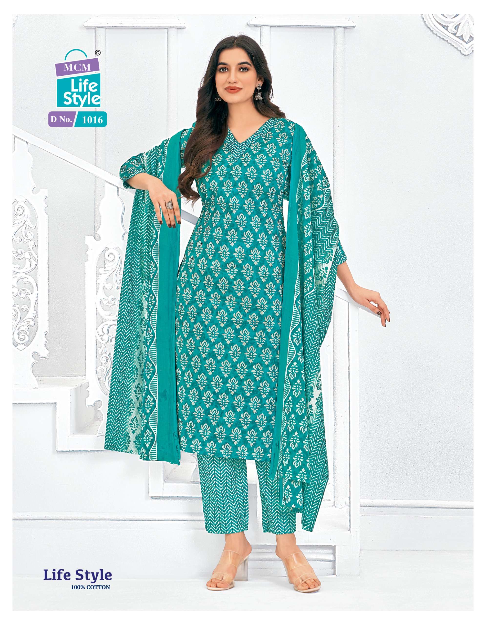 MCM LIFESTYLE VOL 10 COTTON PRINT LADIES KURTI COMBO SET 