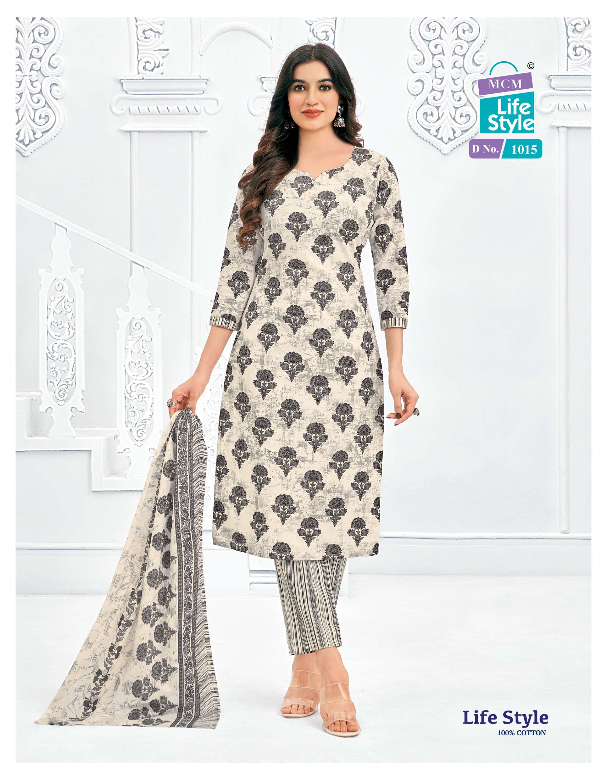 MCM LIFESTYLE VOL 10 COTTON PRINT LADIES KURTI COMBO SET 