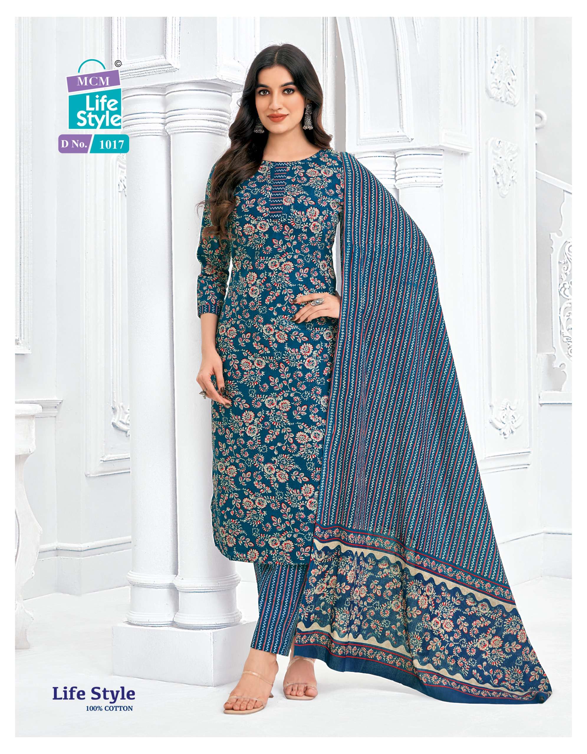MCM LIFESTYLE VOL 10 COTTON PRINT LADIES KURTI COMBO SET 