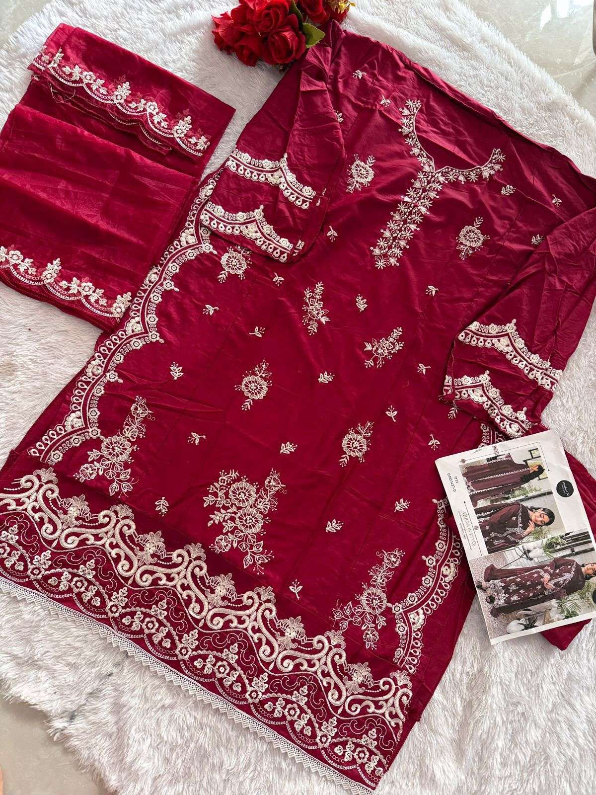 MEHBOOB TEX DESIGN NO - 1427 BCD HEAVY EMBROIDERY PARTY WEAR SUIT