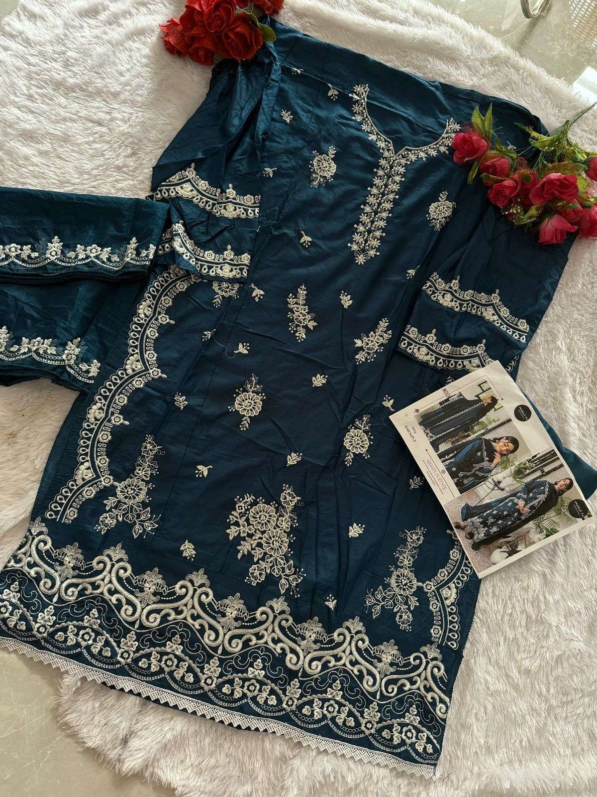 MEHBOOB TEX DESIGN NO - 1427 BCD HEAVY EMBROIDERY PARTY WEAR SUIT