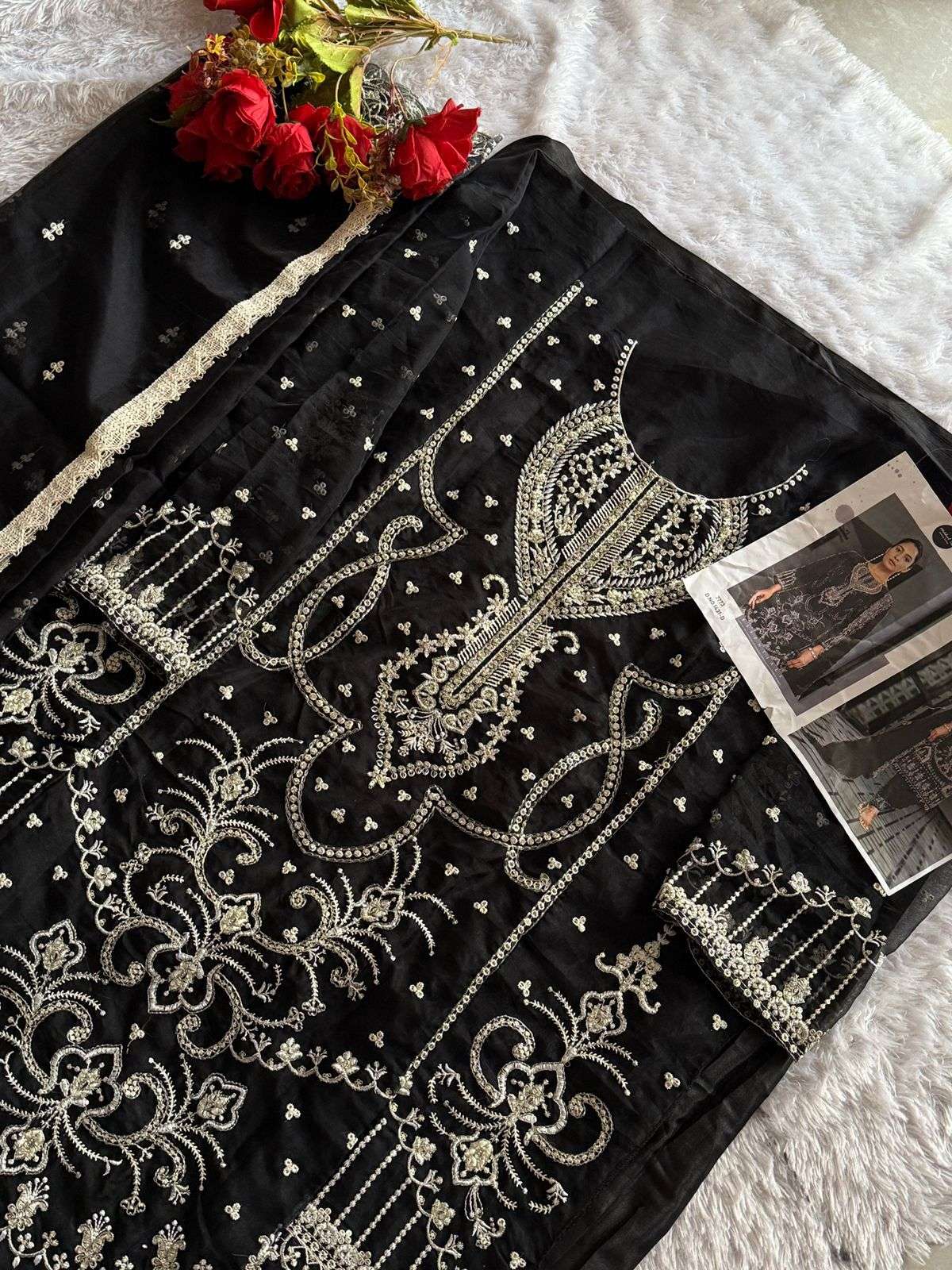 MEHBOOB TEX DESIGN NO - 1431 ABCD HEAVY HAND WORK WITH EMBROIDERY PARTY WEAR SUIT