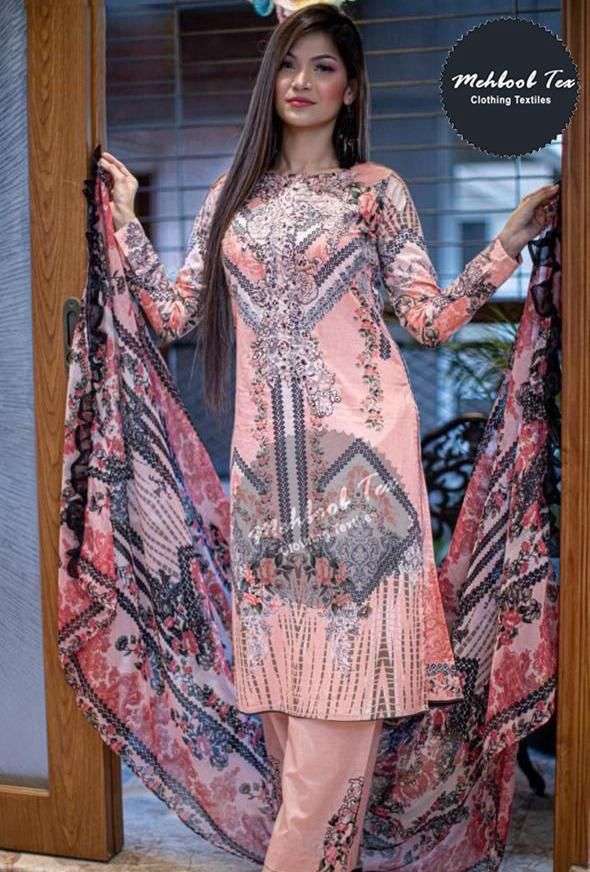MEHBOOB TEX JADE BLISS COURT DUSTY VOL - 1 PURE COTTON PRINT PAKISTANI SUIT