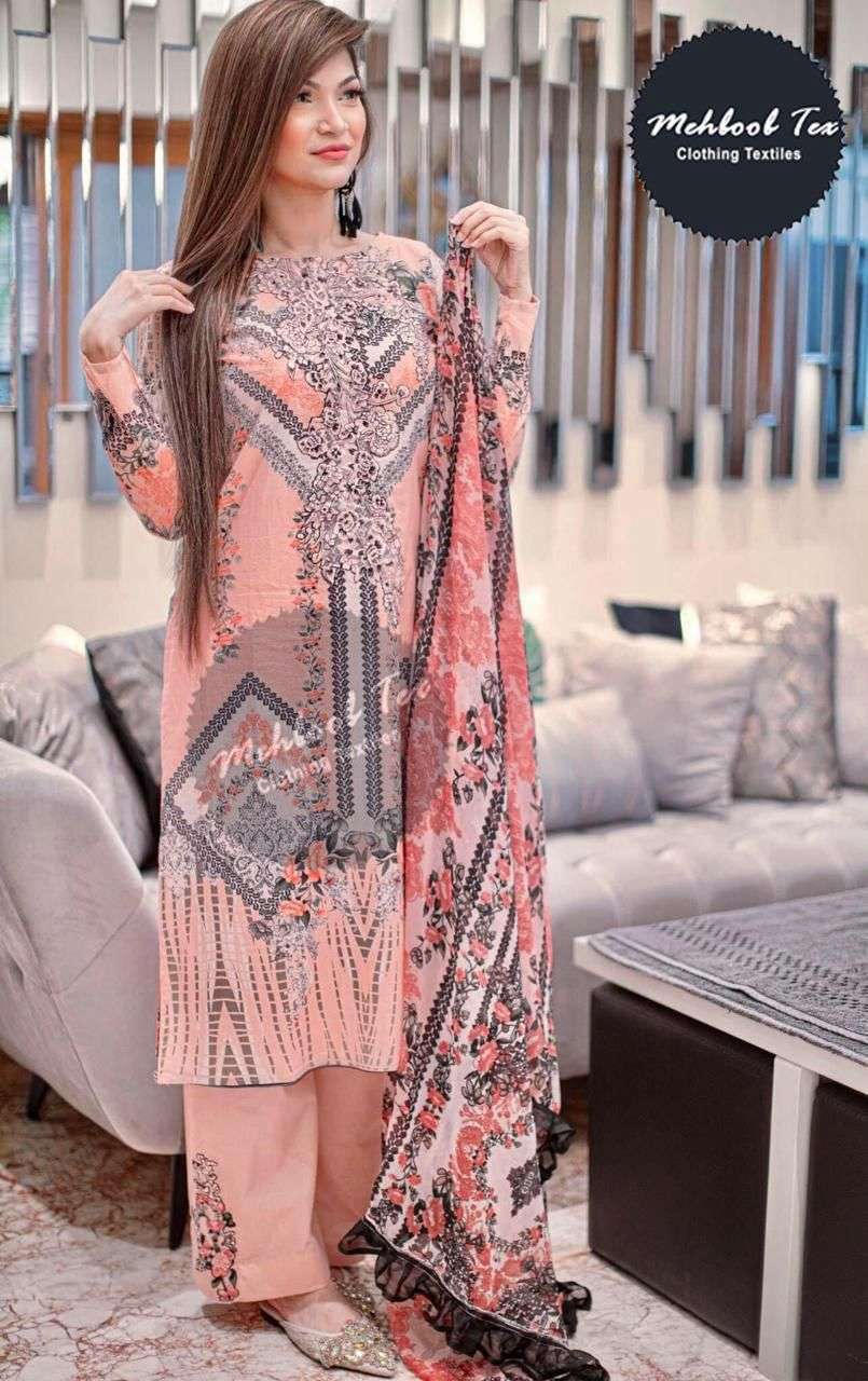 MEHBOOB TEX JADE BLISS COURT DUSTY VOL - 1 PURE COTTON PRINT PAKISTANI SUIT