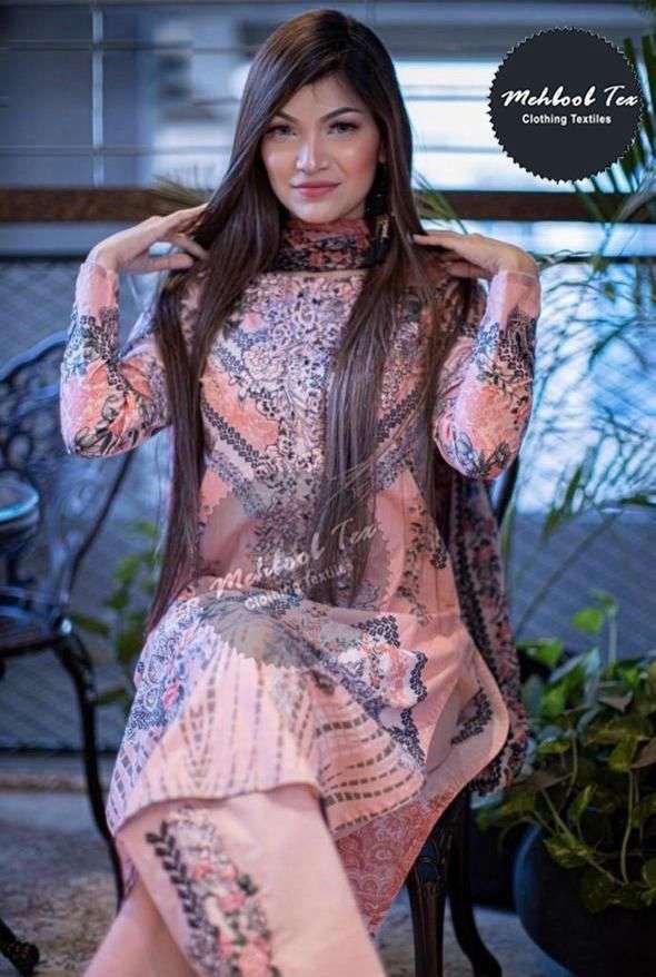 MEHBOOB TEX JADE BLISS COURT DUSTY VOL - 1 PURE COTTON PRINT PAKISTANI SUIT