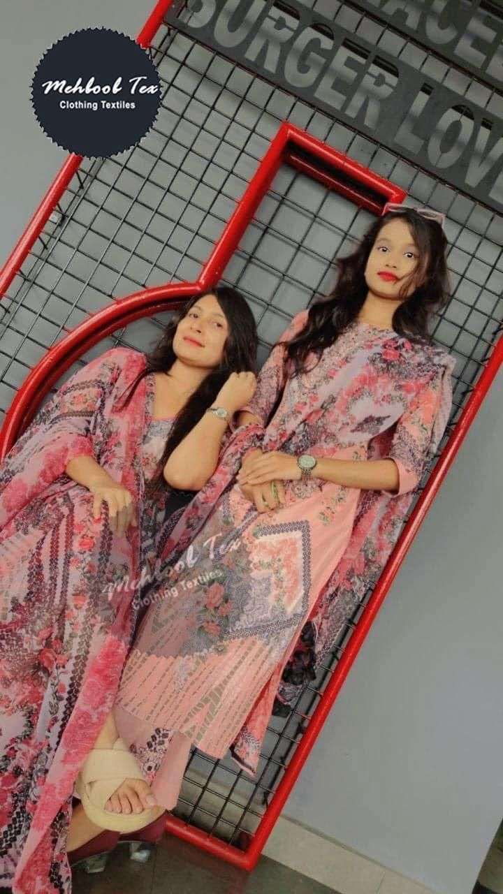 MEHBOOB TEX JADE BLISS COURT DUSTY VOL - 1 PURE COTTON PRINT PAKISTANI SUIT