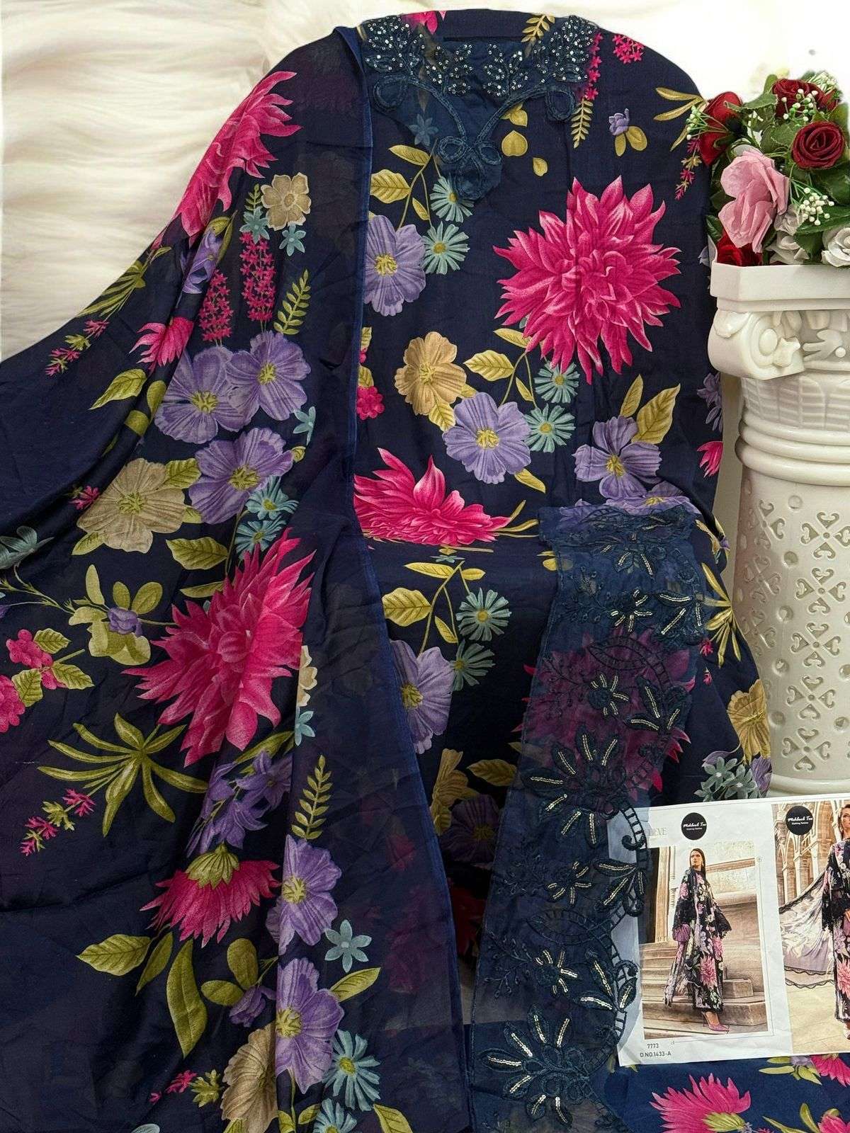 MEHBOOB TEX MARIA B 1433 A EDITION PURE COTTON PRINT PAKISTANI SUIT 