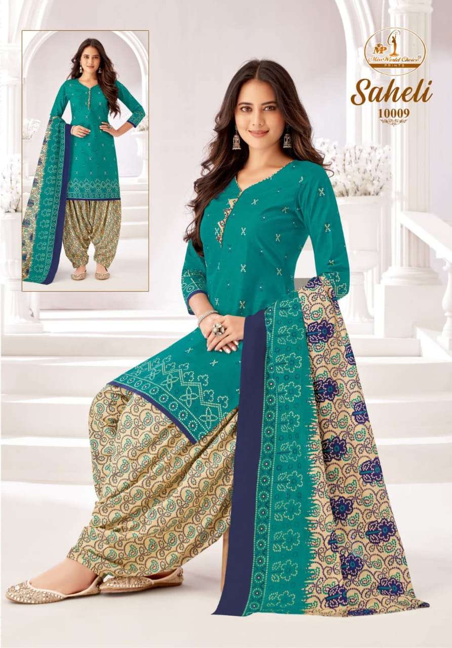 MISS WORLD CHOICE SAHELI VOL 10 COTTON PRINTED PATIYALA SALWAR SUIT