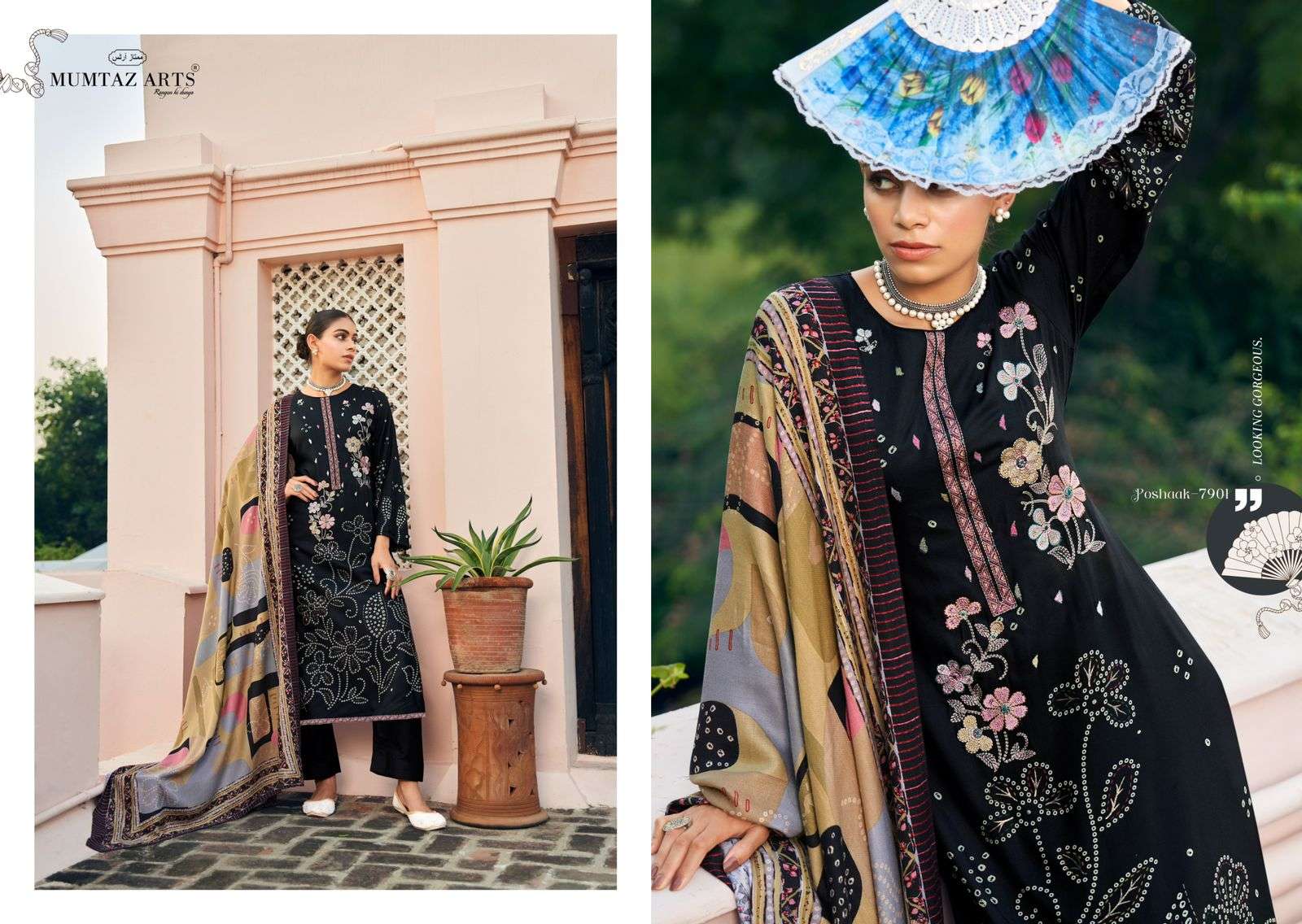 MUMTAZ ARTS POSHAAK PASHMINA DIGITAL PRINT WITH FANCY WORK SUIT