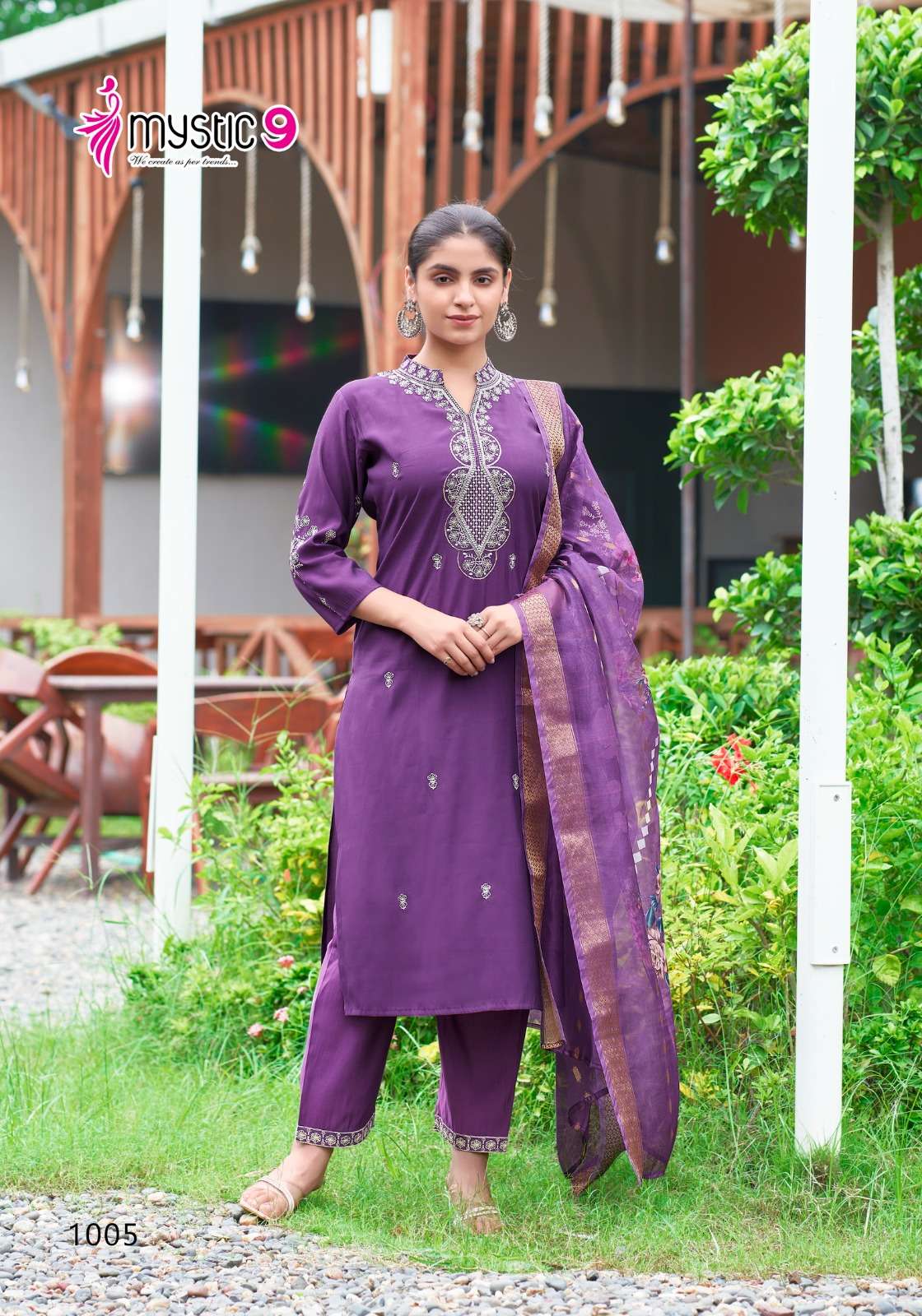 MYSTIC 9 DIYA VOL 1 FANCY LOOK DESIGNER LADIES KURTI COMBO SET 