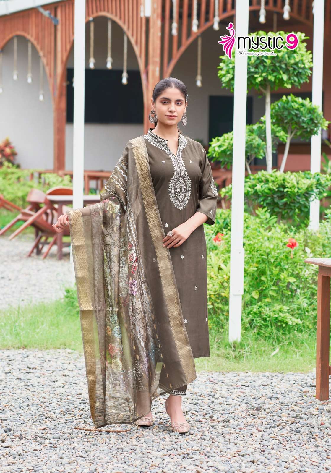 MYSTIC 9 DIYA VOL 1 FANCY LOOK DESIGNER LADIES KURTI COMBO SET 