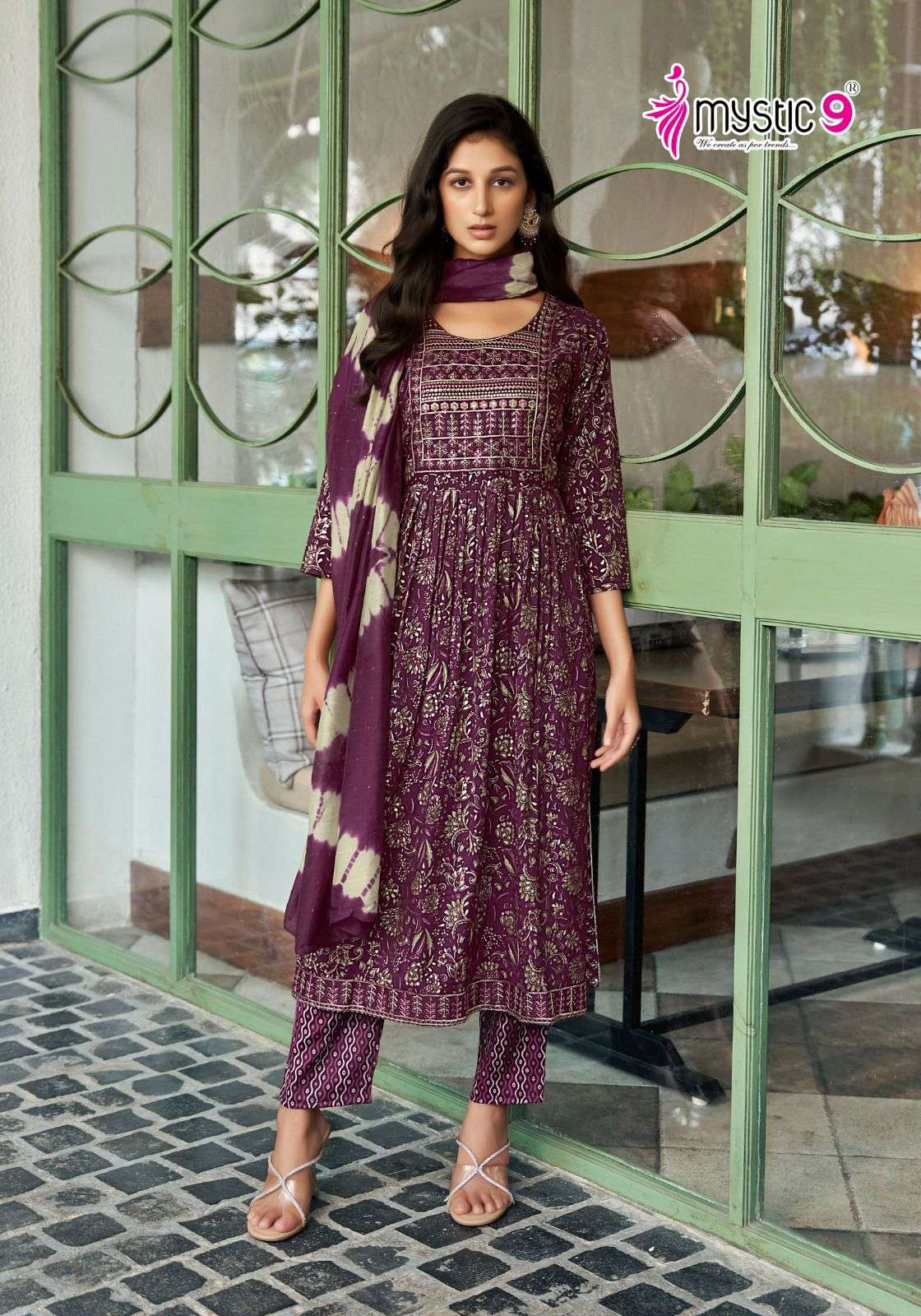 MYSTIC 9 SARA VOL 11 FANCY NAYRA CUT STYLE KURTI COMBO SET 