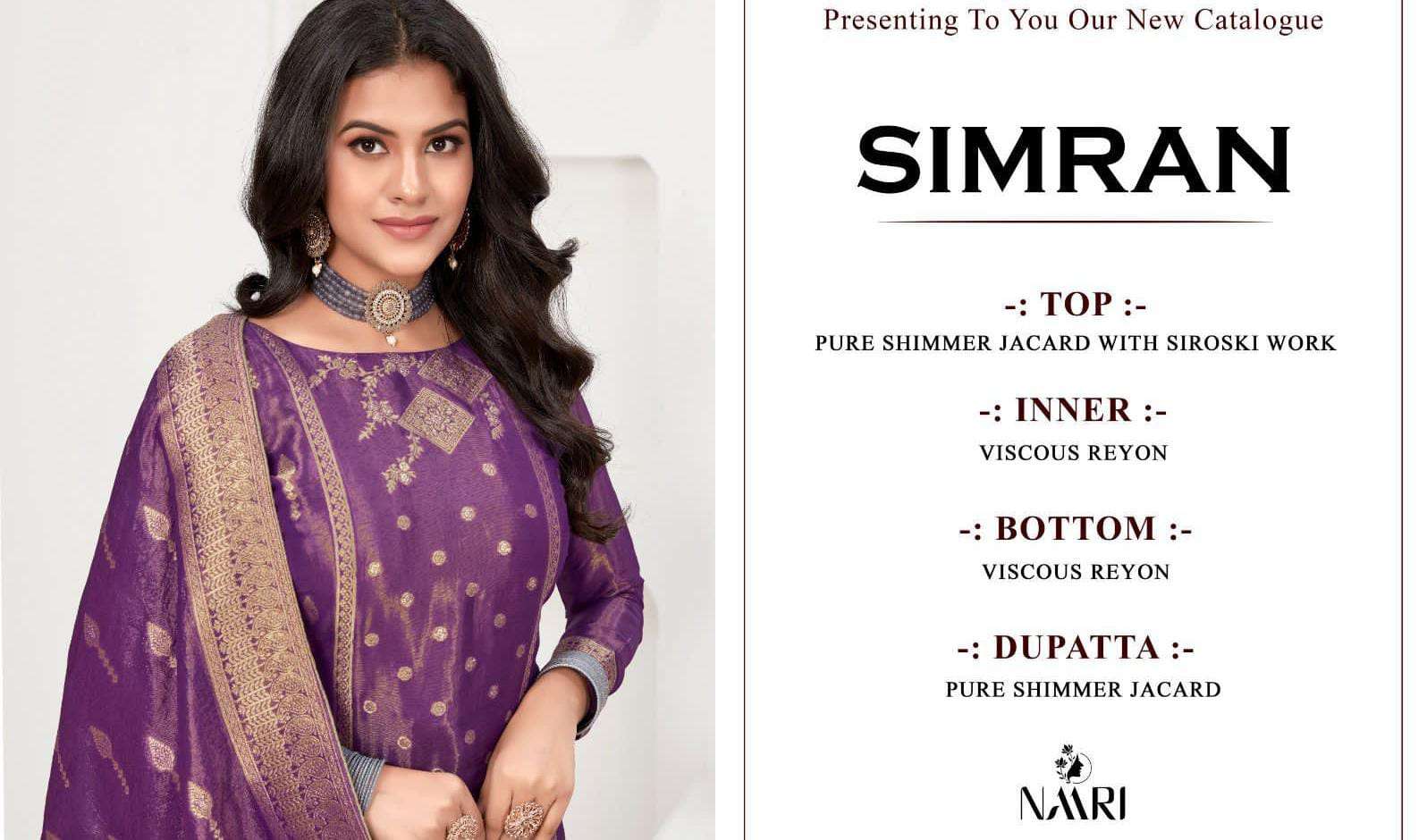 NAARI SIMRAN VISCOSE JACQUARD DESIGNER SUIT