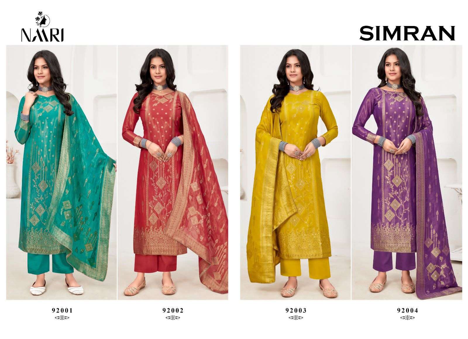 NAARI SIMRAN VISCOSE JACQUARD DESIGNER SUIT