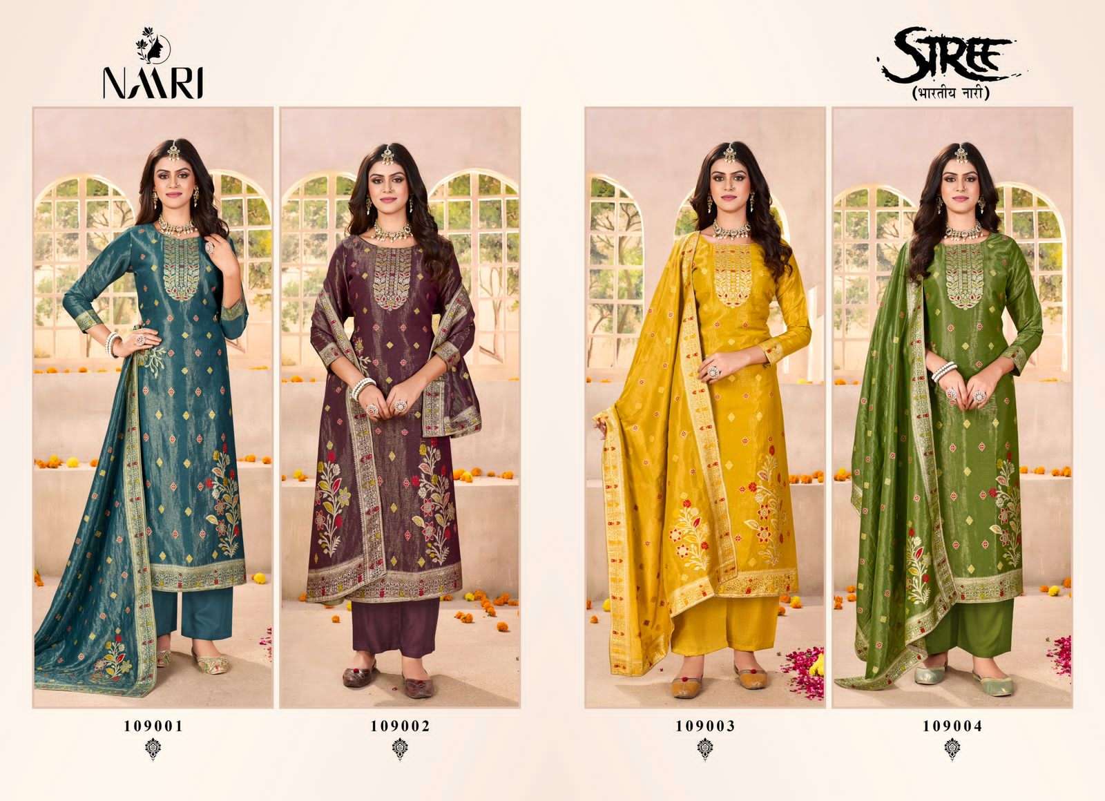 NAARI STREE JACQUARD DESIGNER SUIT