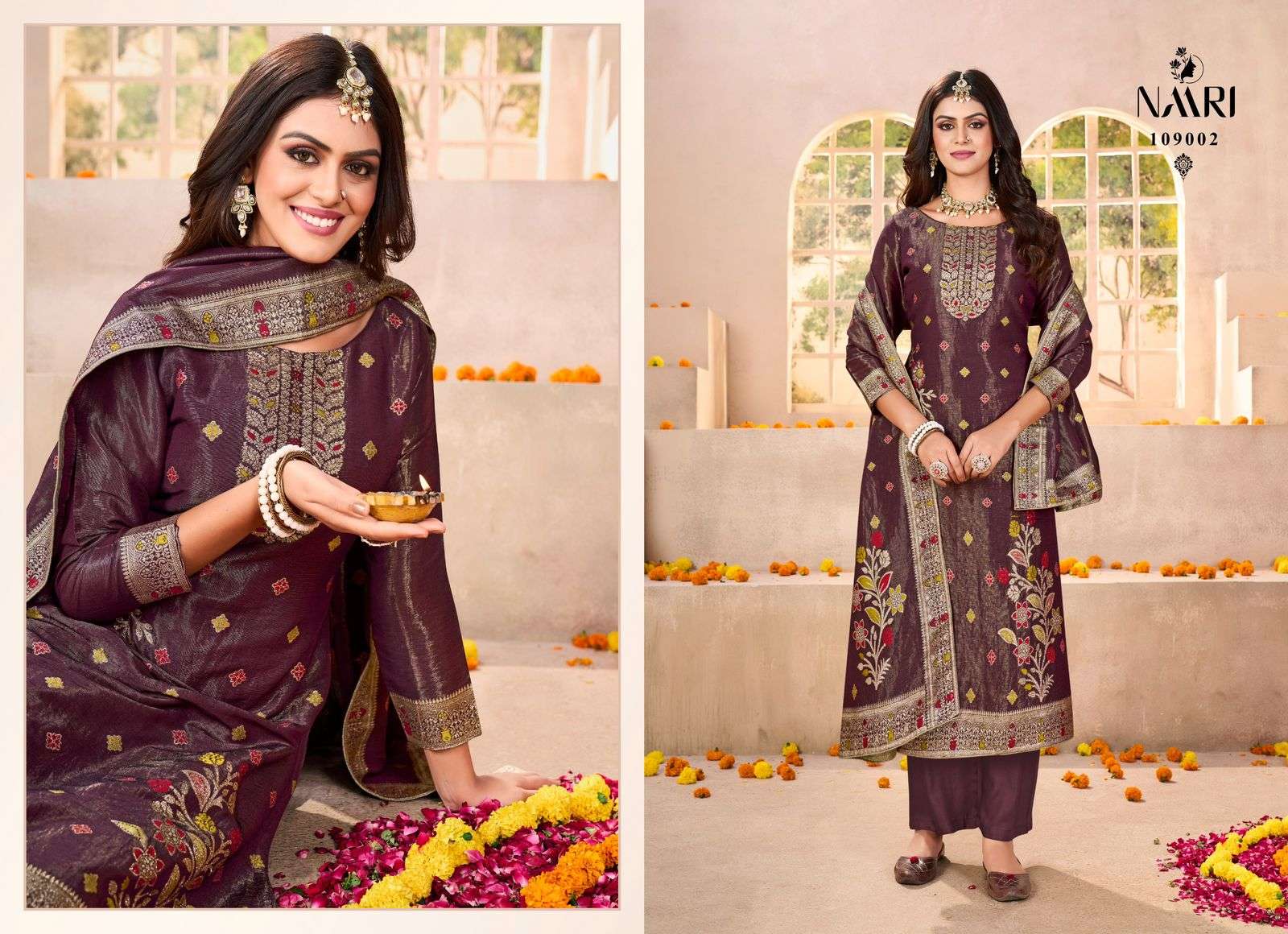 NAARI STREE JACQUARD DESIGNER SUIT