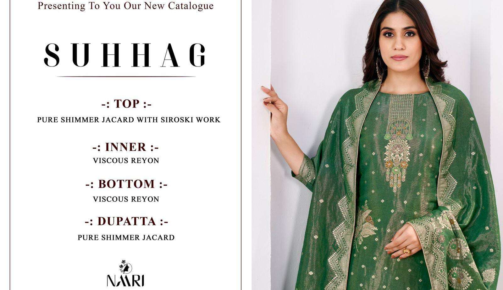 NAARI SUHHAG JACQUARD DESIGNER SUIT