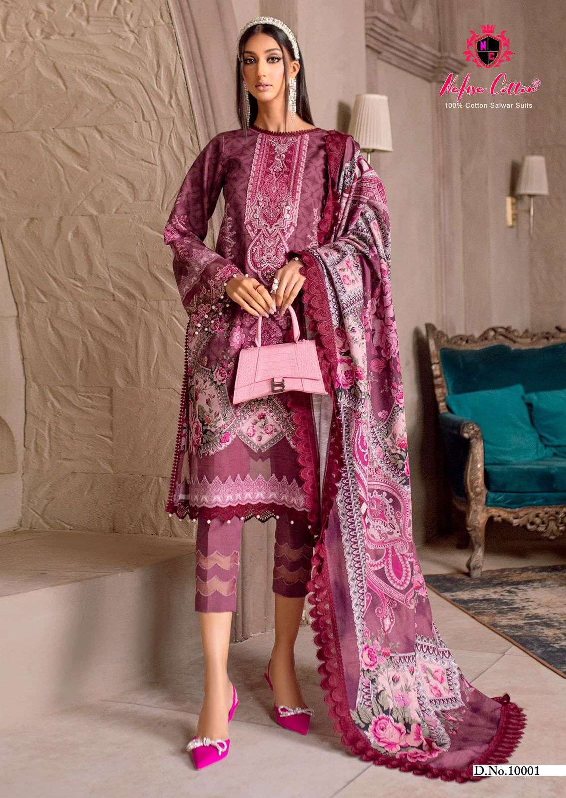 NAFISA COTTON SAFINA VOL 10 COTTON DIGITAL PRINT SALWAR SUIT
