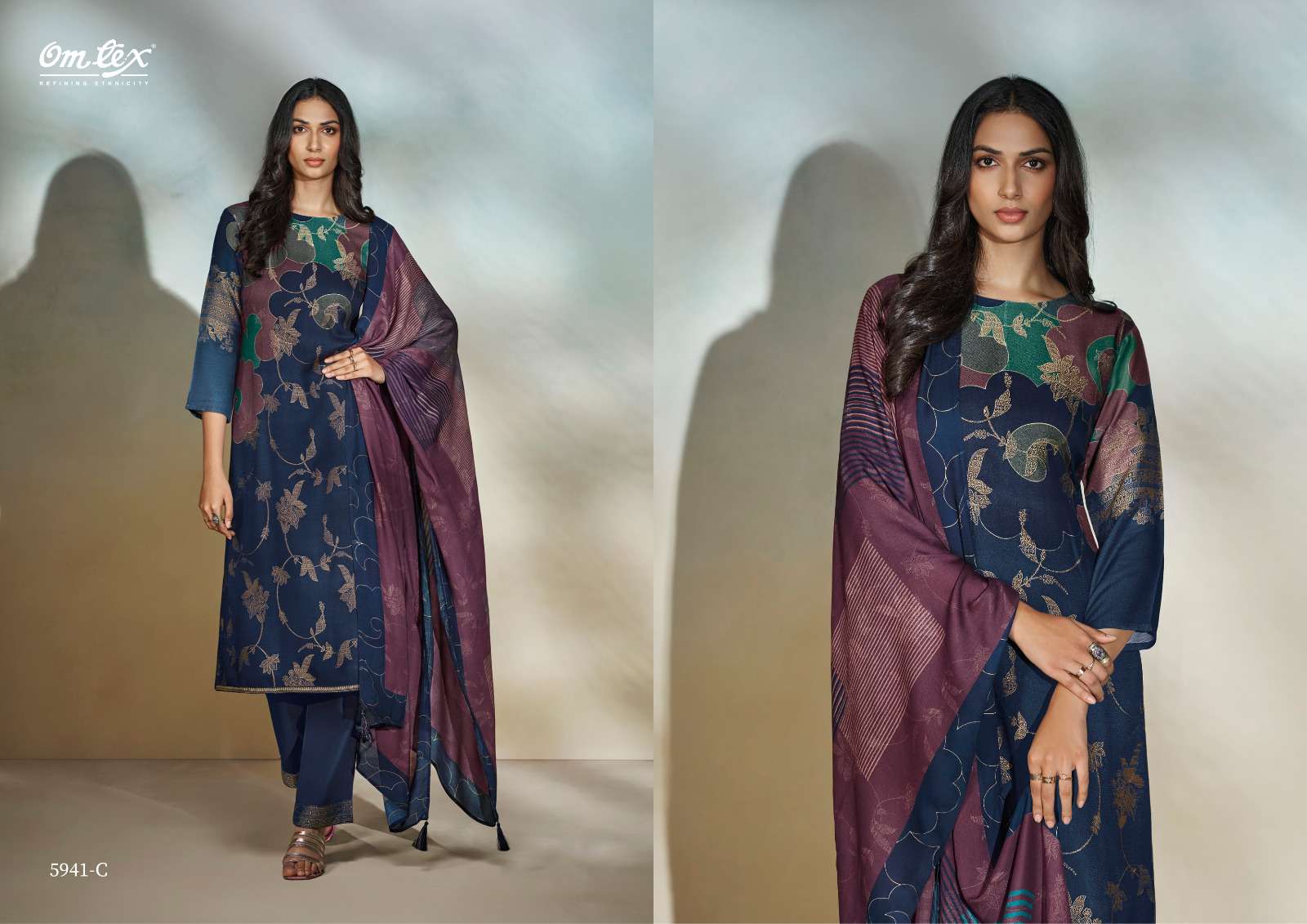 OMTEX CARINA PASHMINA JACQUARD DESIGNER SUIT