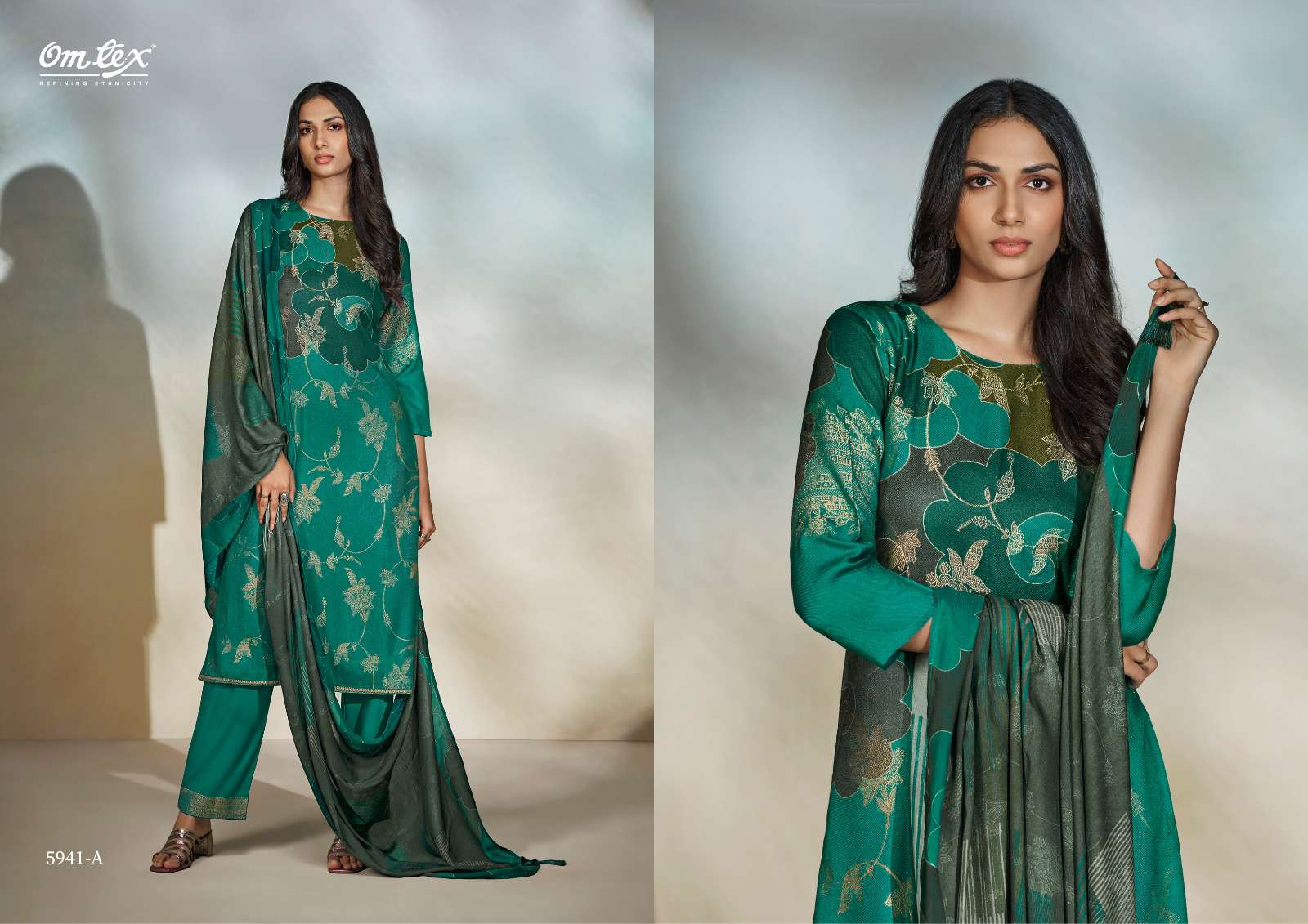 OMTEX CARINA PASHMINA JACQUARD DESIGNER SUIT
