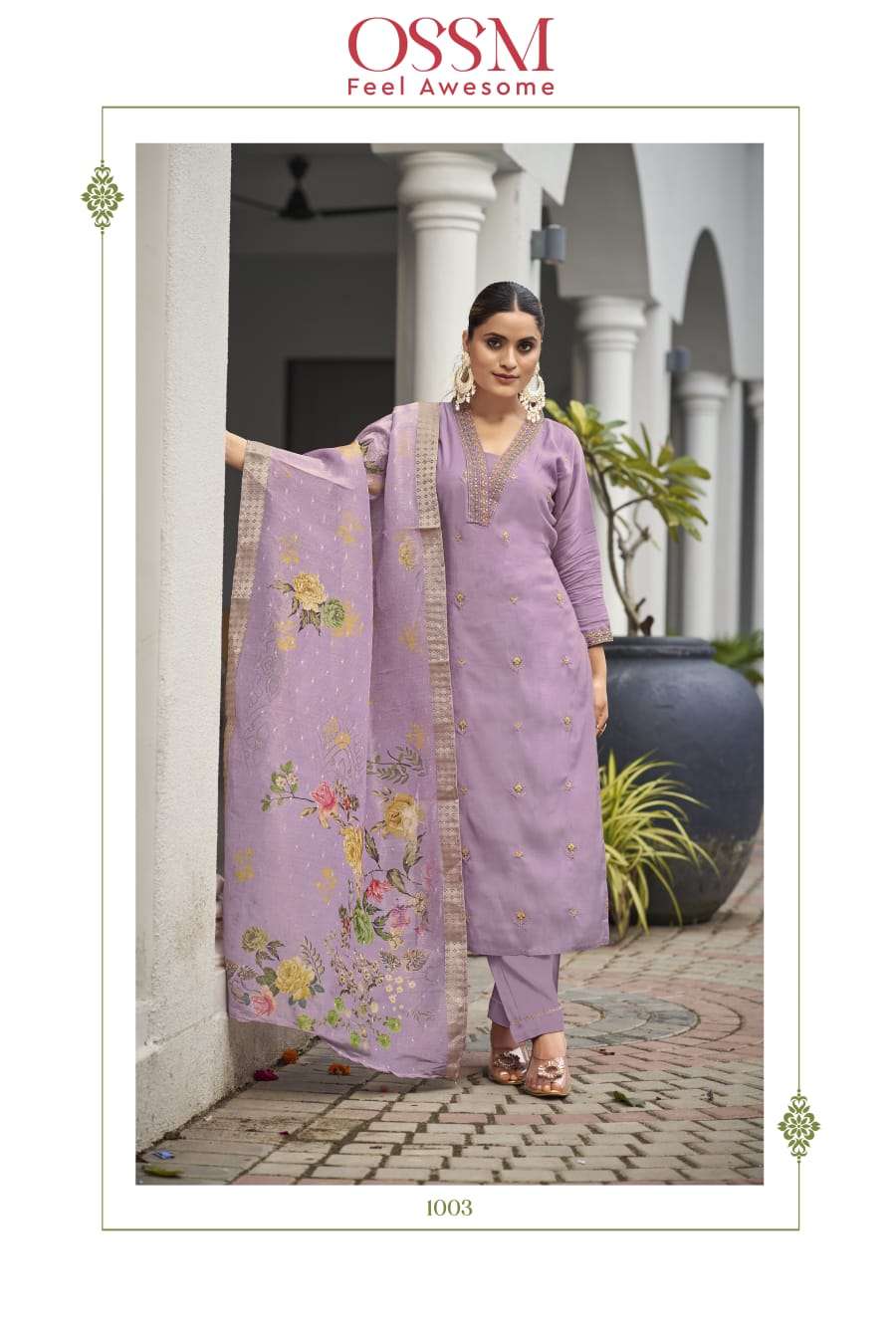 OSSM MILLIE SILK DESIGNER FANCY KURTI COMBO SET 