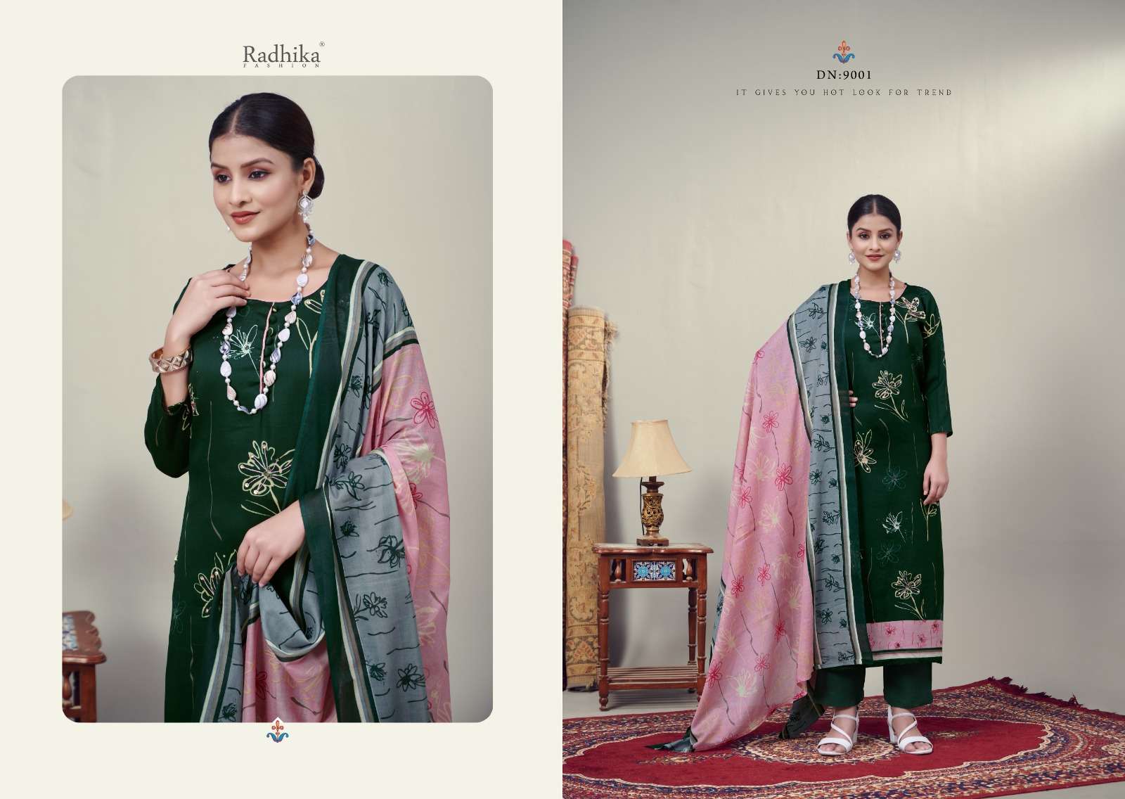 RADHIKA FASHION AZARA JIVIKA VOL 2 JAM COTTON PRINT WITH HAND WORK SUIT