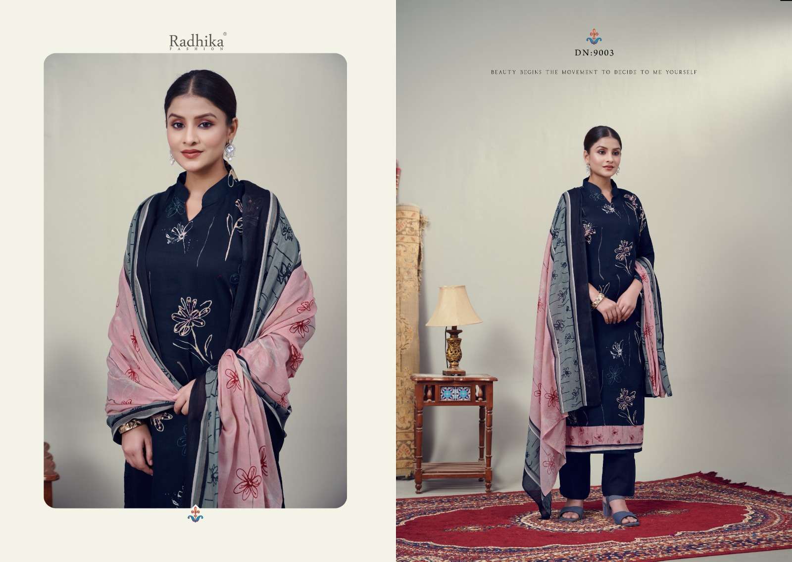 RADHIKA FASHION AZARA JIVIKA VOL 2 JAM COTTON PRINT WITH HAND WORK SUIT