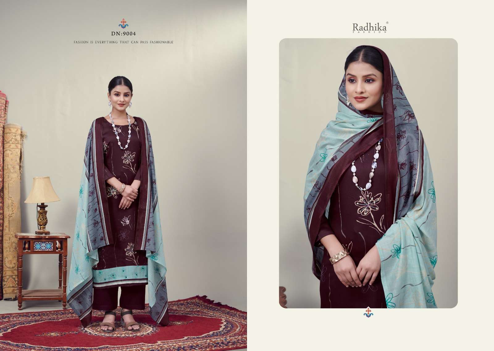 RADHIKA FASHION AZARA JIVIKA VOL 2 JAM COTTON PRINT WITH HAND WORK SUIT