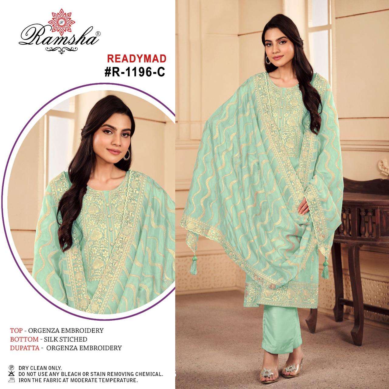 RAMSHA R 1196 BEAUTIFUL DESIGNER READY MADE SUIT
