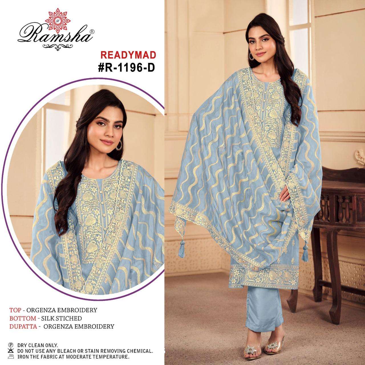 RAMSHA R 1196 BEAUTIFUL DESIGNER READY MADE SUIT