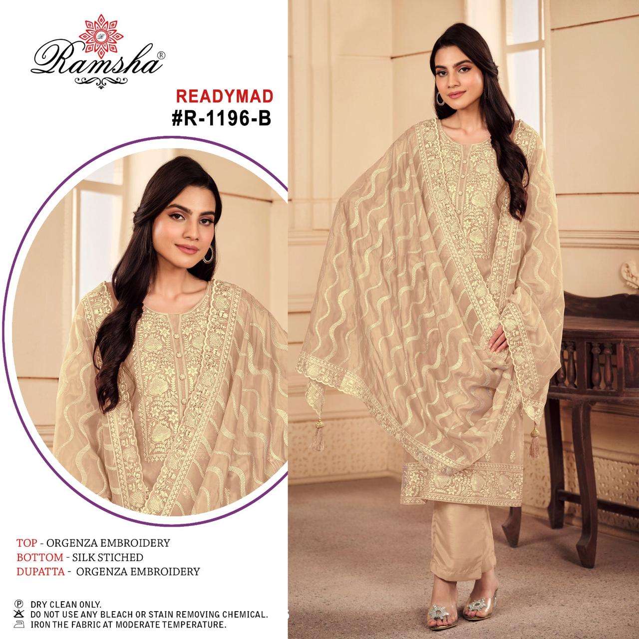 RAMSHA R 1196 BEAUTIFUL DESIGNER READY MADE SUIT