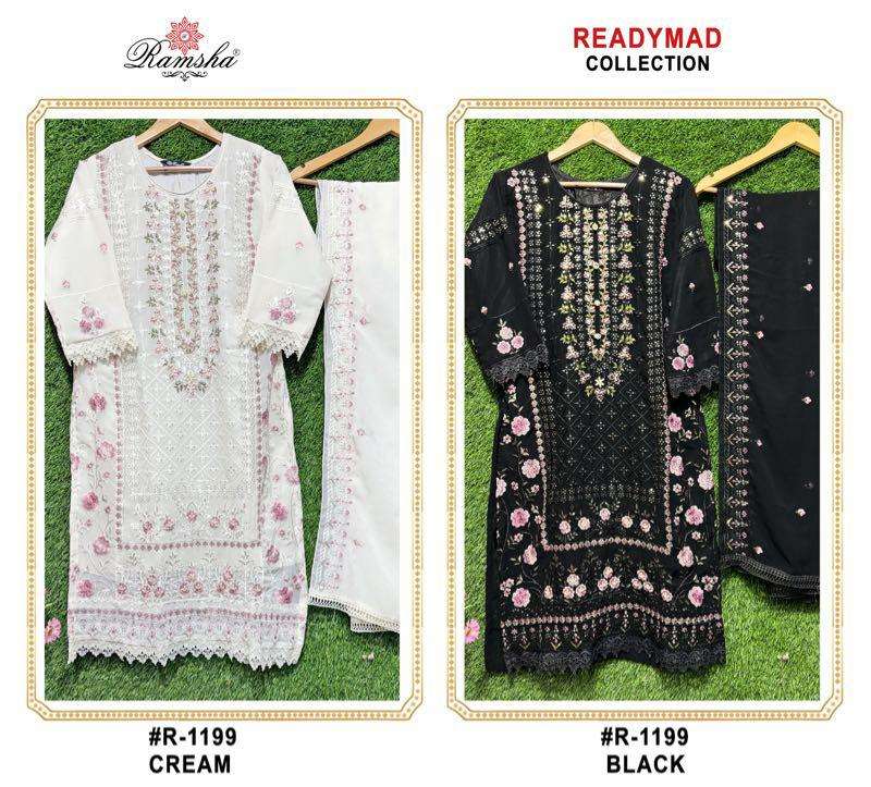 RAMSHA R 1199 GEORGETTE WITH HEAVY EMBROIDERY DESIGNER SUIT