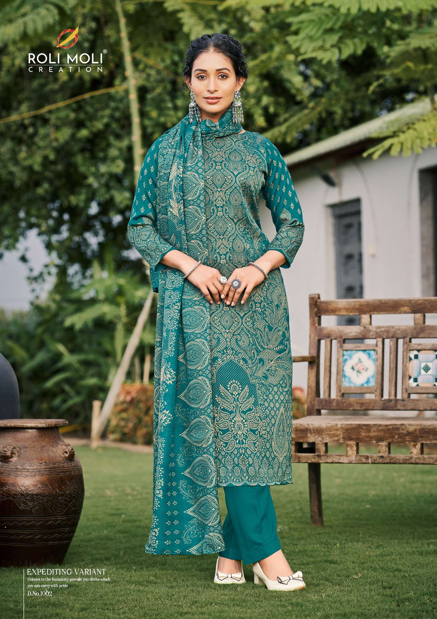 ROLI MOLI CREATION SANIYA PASHMINA PRINT WINTER WEAR SUIT