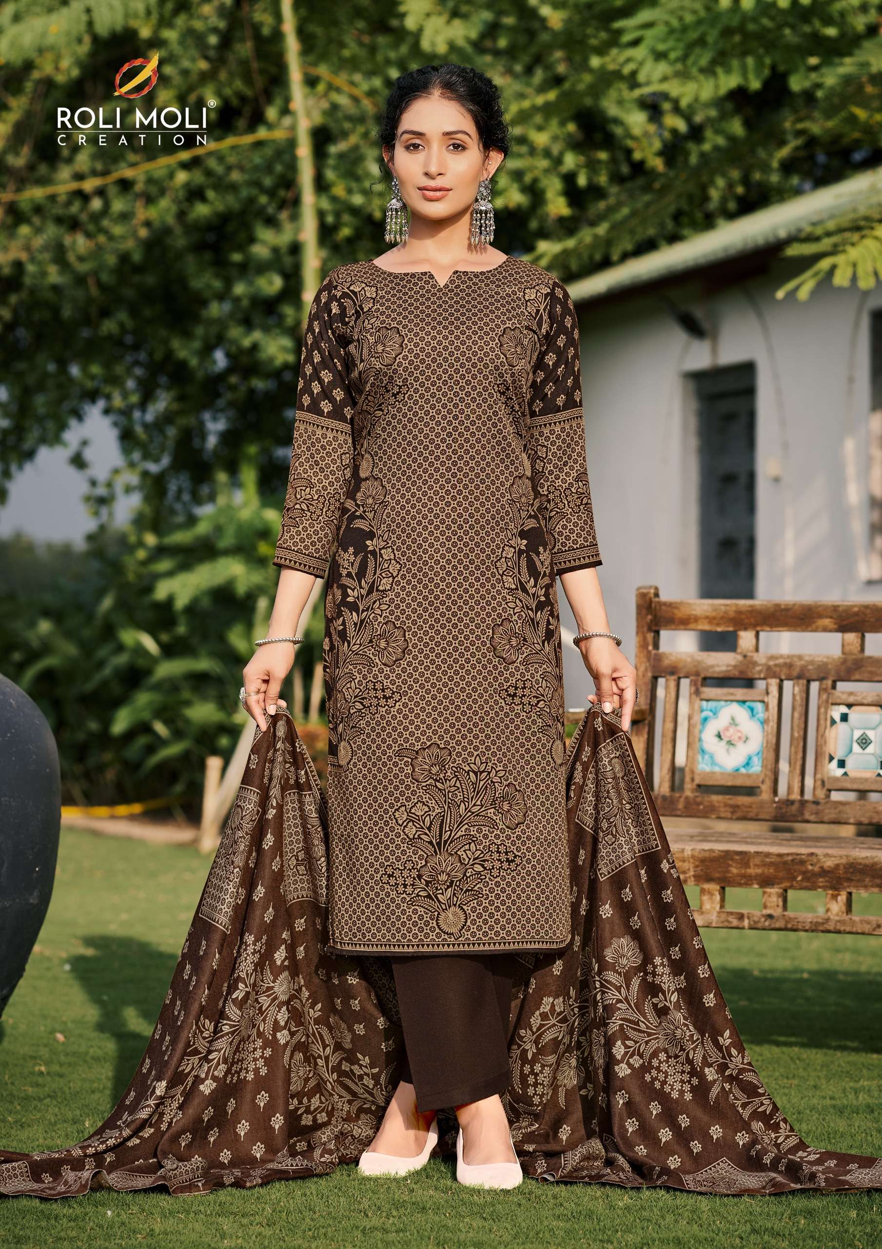 ROLI MOLI CREATION SANIYA PASHMINA PRINT WINTER WEAR SUIT