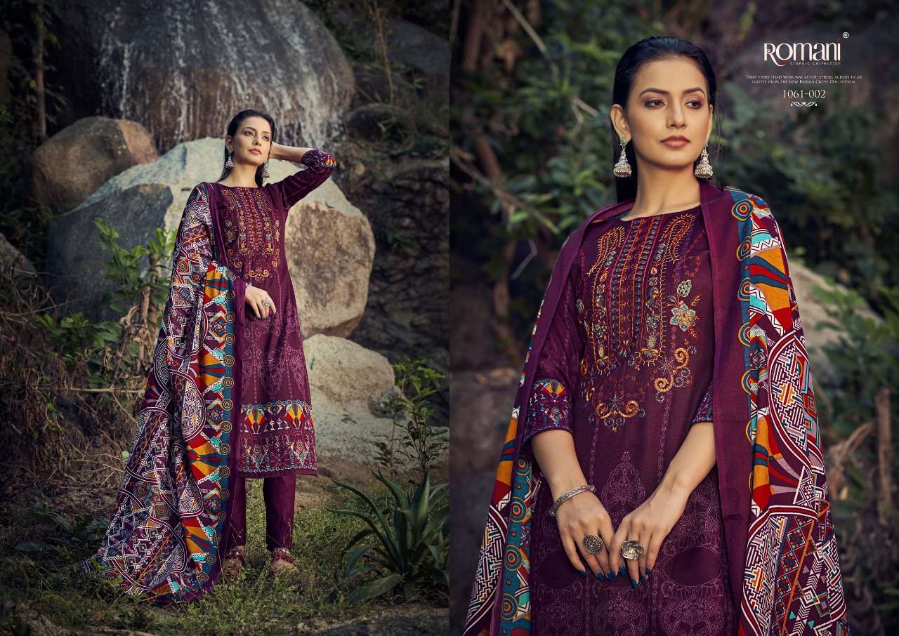 ROMANI MARIA B PASHMINA DIGITAL PRINT WITH FANCY WORK SALWAR SUIT