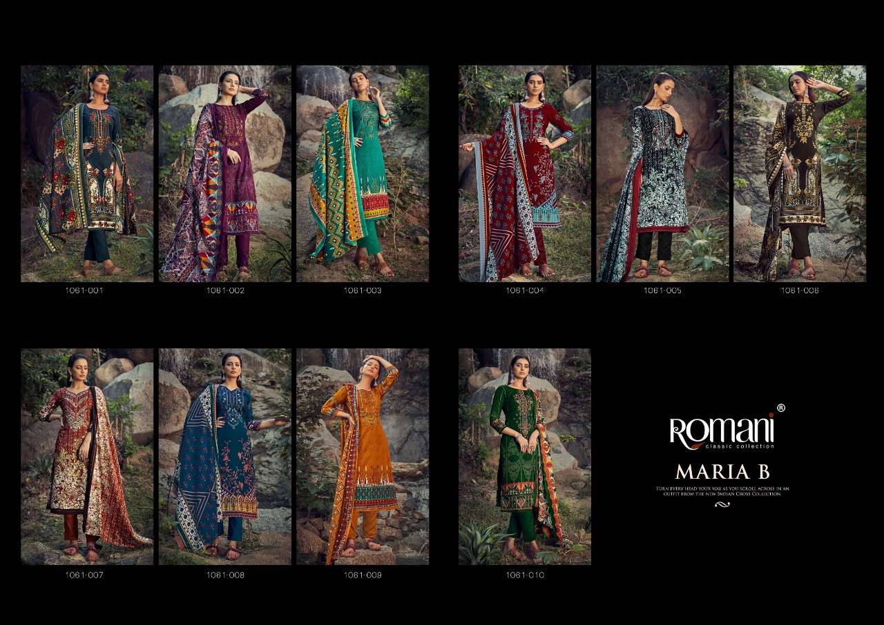 ROMANI MARIA B PASHMINA DIGITAL PRINT WITH FANCY WORK SALWAR SUIT