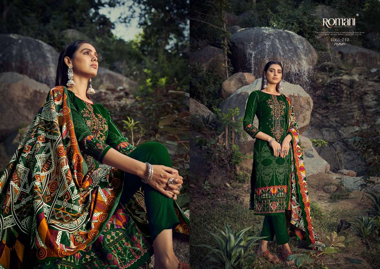 ROMANI MARIA B PASHMINA DIGITAL PRINT WITH FANCY WORK SALWAR SUIT
