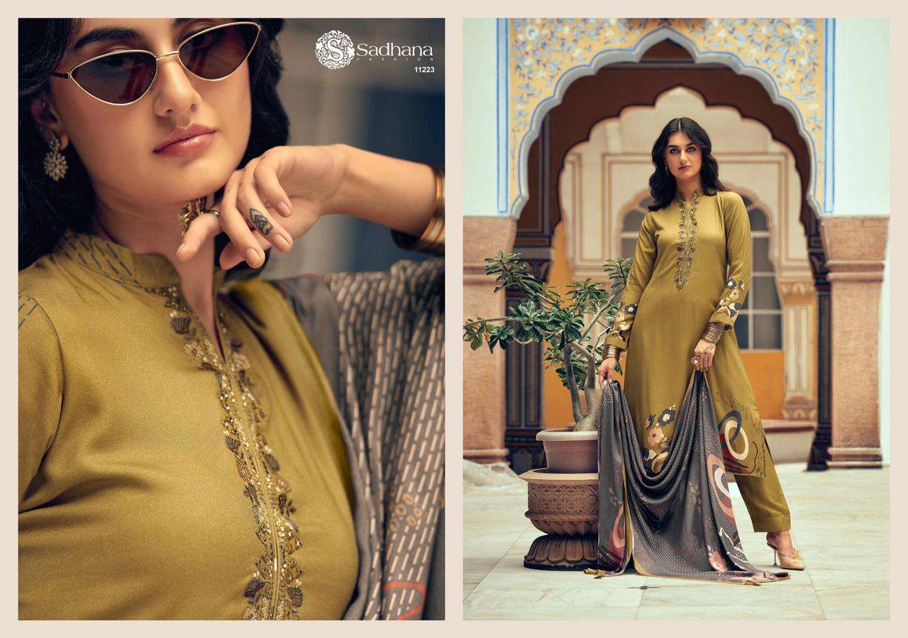 SADHANA FASHION SWARA PASHMINA DIGITAL PRINTS WITH WORK SUIT