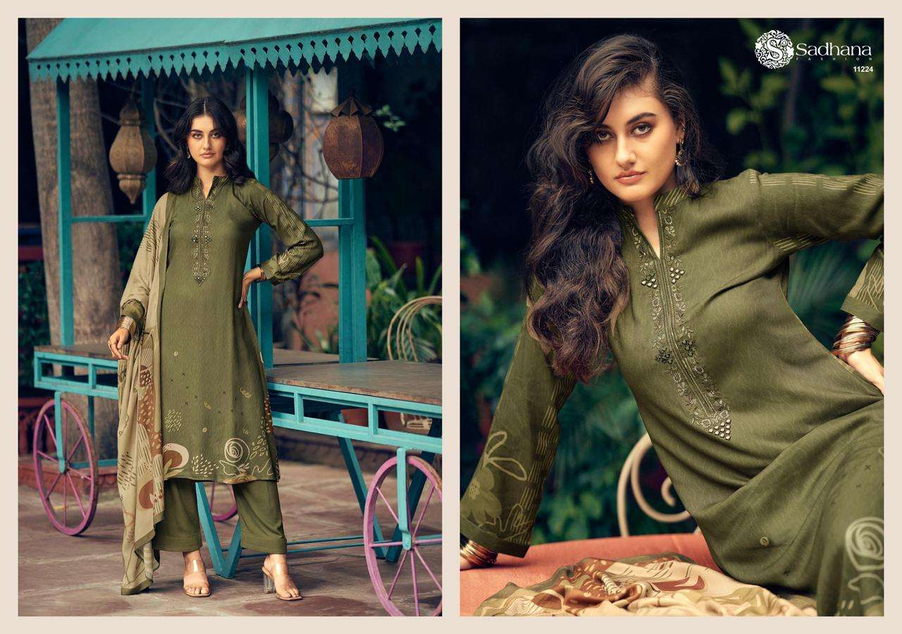 SADHANA FASHION SWARA PASHMINA DIGITAL PRINTS WITH WORK SUIT