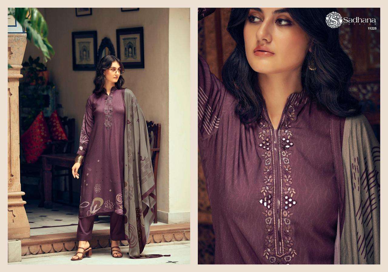 SADHANA FASHION SWARA PASHMINA DIGITAL PRINTS WITH WORK SUIT
