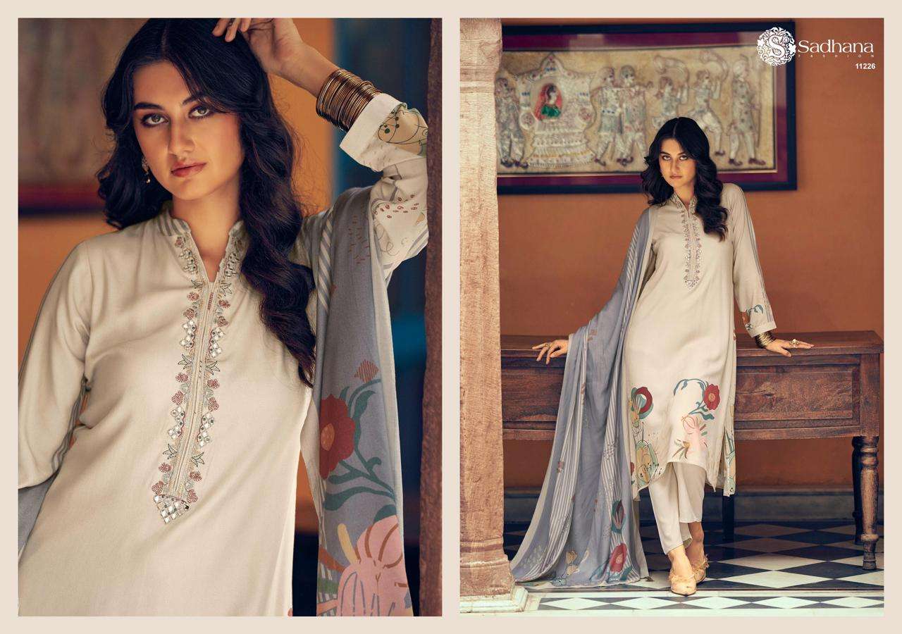 SADHANA FASHION SWARA PASHMINA DIGITAL PRINTS WITH WORK SUIT