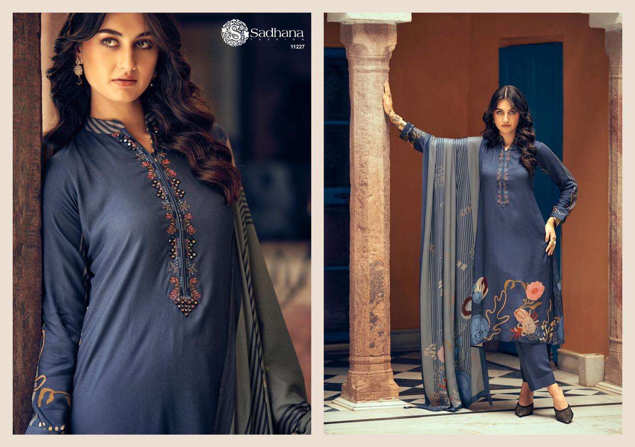 SADHANA FASHION SWARA PASHMINA DIGITAL PRINTS WITH WORK SUIT