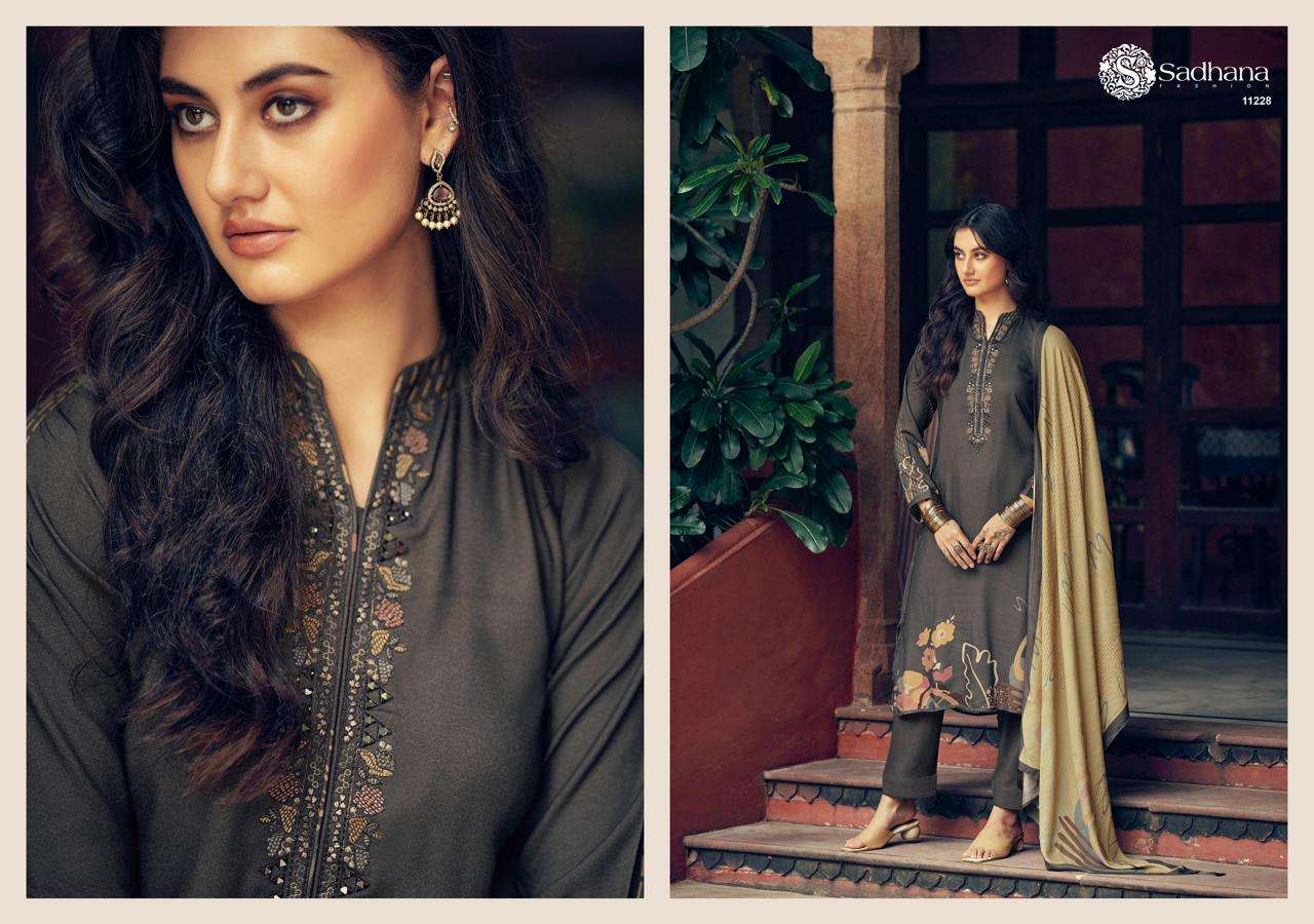 SADHANA FASHION SWARA PASHMINA DIGITAL PRINTS WITH WORK SUIT