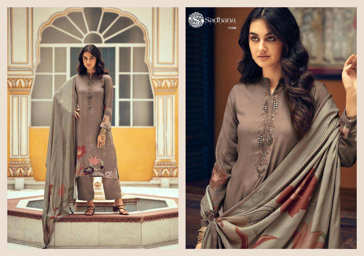 SADHANA FASHION SWARA PASHMINA DIGITAL PRINTS WITH WORK SUIT